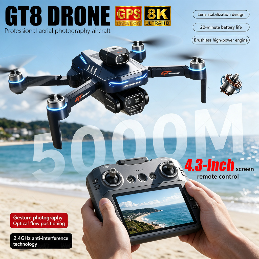 Drone Video Production - NEW GT8 HD RC Drone 4K