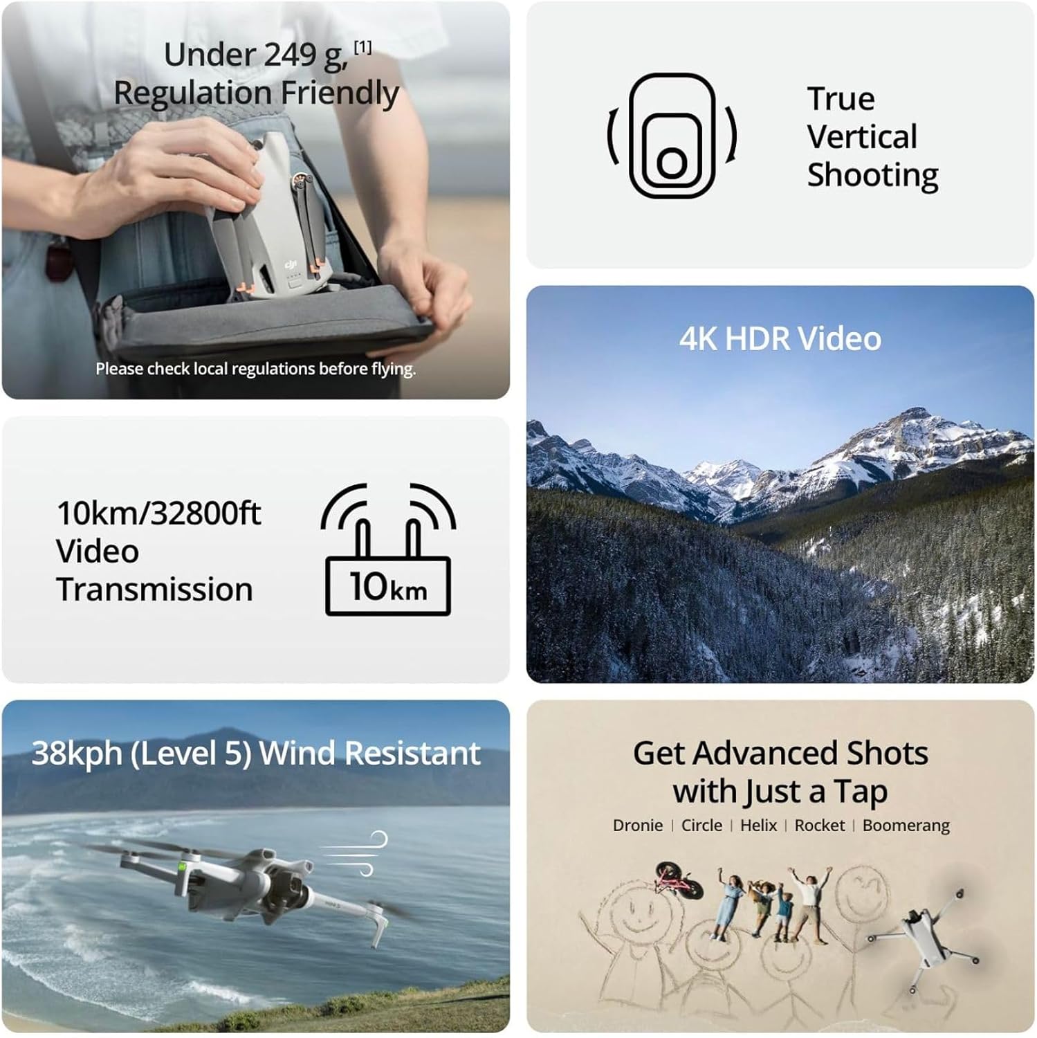 DJI Mini 3, 3-Axis Mechanical  - Drone Video Production 评论和价格